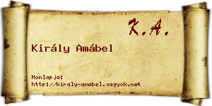 Király Amábel névjegykártya